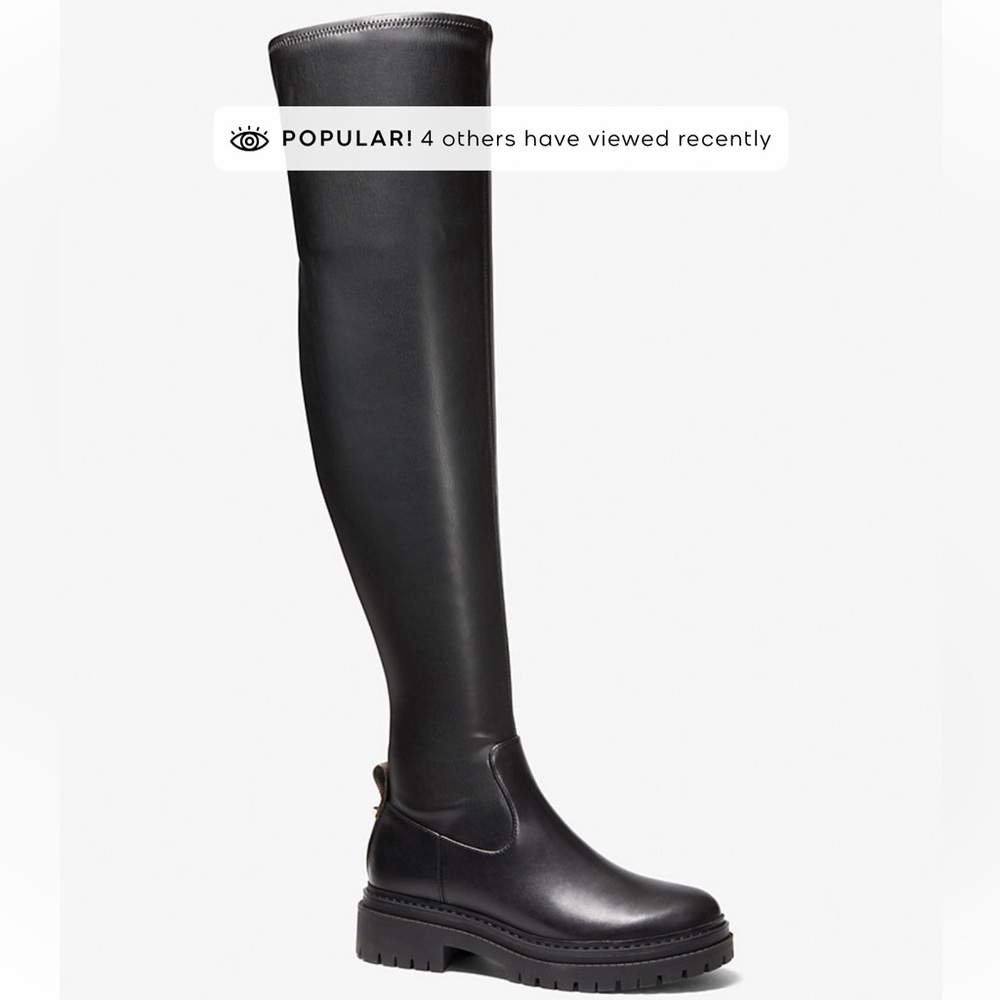 MICHAEL Michael Kors Sleek Black Over the Knee Boots